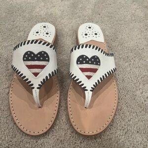 Jack Rogers Patriotic leather sandals